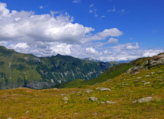 Fototapeta na wymiar scenico panorama montano in estate