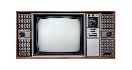Vintage television - Old TV  isolate for object. retro technology
