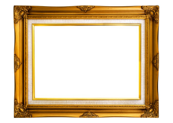 Vintage picture frame isolated for object.