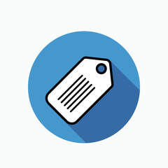 Label Icon. Branding Symbol - Vector. Presented in Blue Color.    