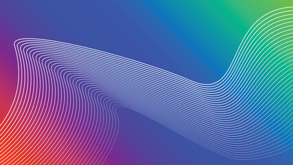 Abstract  geometric wavy tech technology fluid twisted lines gradient background