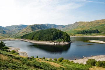 Türaufkleber Haweswater Lake showing signs of receding in the drought conditions of 2022. © Peter