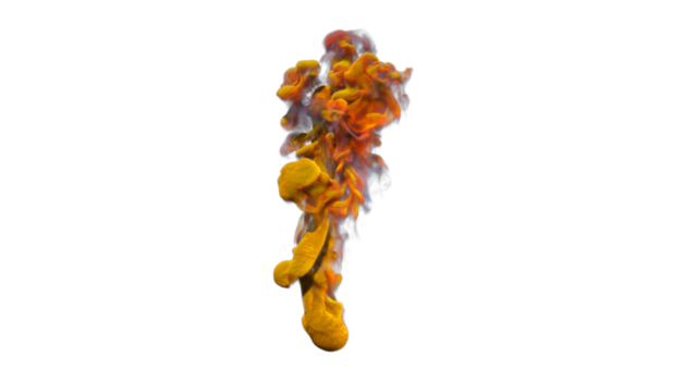 Colorful smoke, powder. PNG alpha channel
