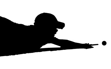 Pool Player Silhouette