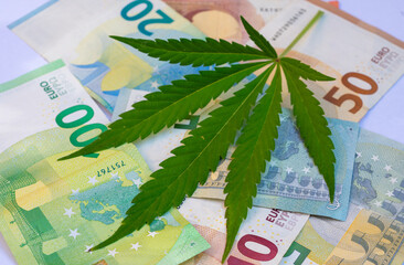 Cannabis-Aktien Trading symbolisch