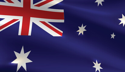 Australia flag background.Waving Australian flag vector