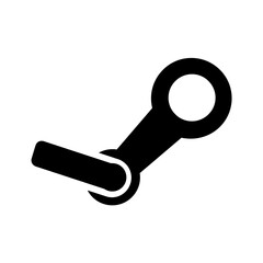 Black solid icon for Steam