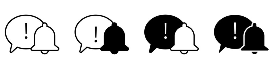 Notification icon vector set. alarm illustration sign collection. Message symbol or logo.