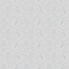 seamless pattern with signs of science 