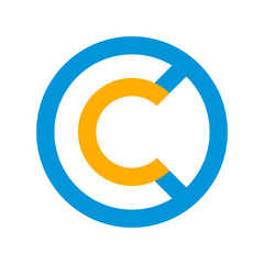 Fototapeta premium Alphabet c circular round logo symbol icon design