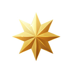 Obraz premium Gold shiny glitter glowing christmas star with shadow isolated on white background. Vector stars creative illustration.