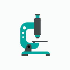 Microscope Icon. Research or Laboratory Sign, Technology Element Symbol - Vector.