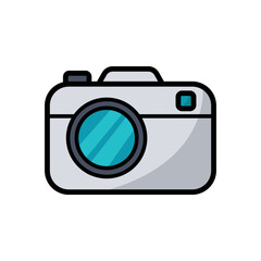 camera icon vector design template in white background