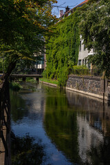 Fototapeta na wymiar View of the Radunia Canal in Gdańsk