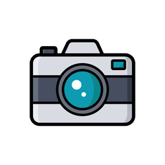 camera icon vector design template in white background