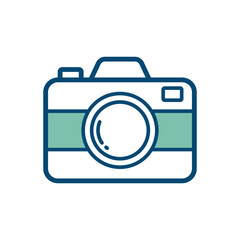 camera icon vector design template in white background