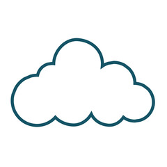 Cloud. Blue cloud. Data saving cloud. Blue sky.