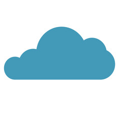 Cloud. Data saving cloud. Blue sky.