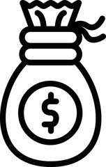 Money bag Vector Icon Design Illustration