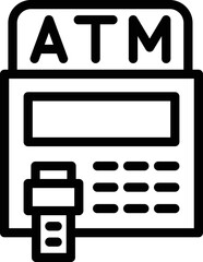 Atm Vector Icon Design Illustration