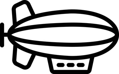Zeppelin Vector Icon Design Illustration © Graphixs Art