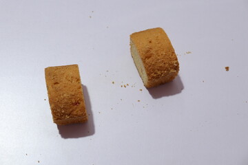 Plum Cake Isolated on White Background