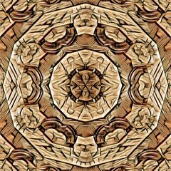 natural beige and brown stone and pebble pattern and design hexagonal kaleidoscopic style