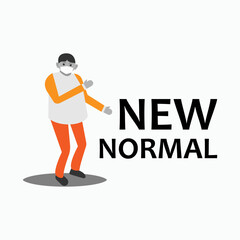 New Normal Illustration. People Activity After Pandemic - Vector. 