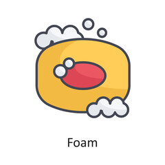 Foam Filled Outline Vector Icon Design illustration on White background. EPS 10 File