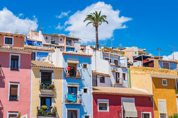 Cityscape of the fishing village of Villajoyosa (Alicante, Spain)