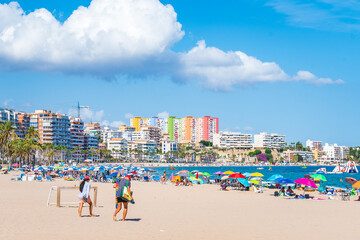 Cityscape of the fishing village of Villajoyosa (Alicante, Spain)