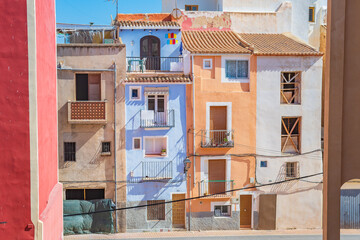 Cityscape of the fishing village of Villajoyosa (Alicante, Spain)