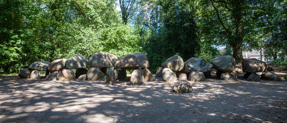 In the woods near Borger in the province of Drenthe you will find this gigantic grave monument from...