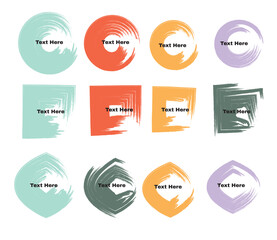 Colorful brush stroke frame design