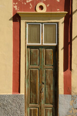 Fototapeta premium Wooden door of a house. Sardina del Norte. Galdar. Gran Canaria. Canary Islands. Spain.