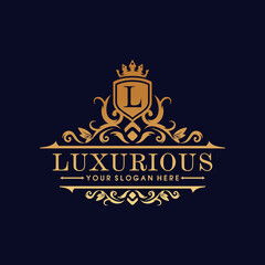 Modern luxurious with a crown logo