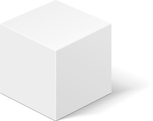 Mockup White Product Cardboard Package Box. Illustration Isolated On White Background. Mock Up Template Ready For Your Design. Vector EPS10