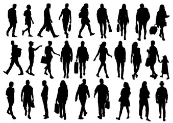 silhouettes of walking people vol. 2 - 527594637