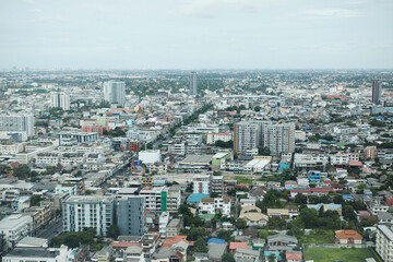 High angle view of Bangkok city in Thailand