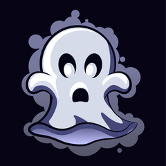 vector illustration of goosebumps halloween ghost character