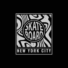 Skateboard illustration typography. perfect for t shirt design