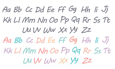 Alphabets hand drawn vector set design. Modern vector icon set - obrazy, fototapety, plakaty