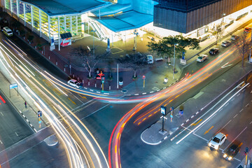 Obraz premium Evening rush hour in Sandton, Johannesburg