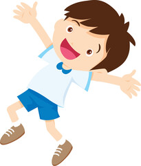 Back to school, happy Pupils children learning computer reading books concept