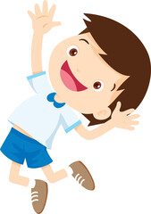 Back to school, happy Pupils children learning computer reading books concept