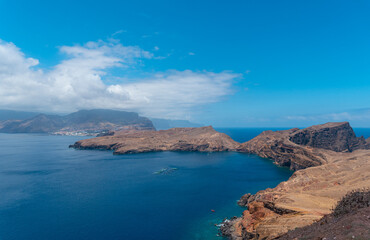 View of Ponta de Sao Lourenco from the end of the viewpoint, Madeira. Portugal