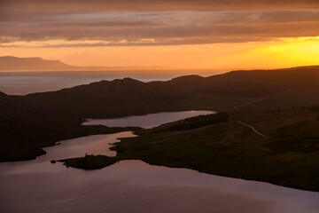 Loch Diabaigas Airde at sunset
