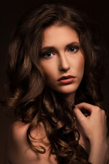 Fototapeta premium Very sexy woman show her natural look