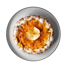 Portion of fresh apple pie