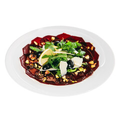 png Isolated gourmet beetroot carpaccio appetizer